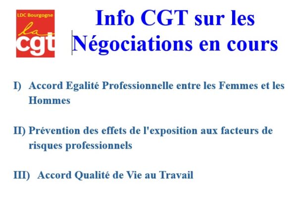 Négociations en cours